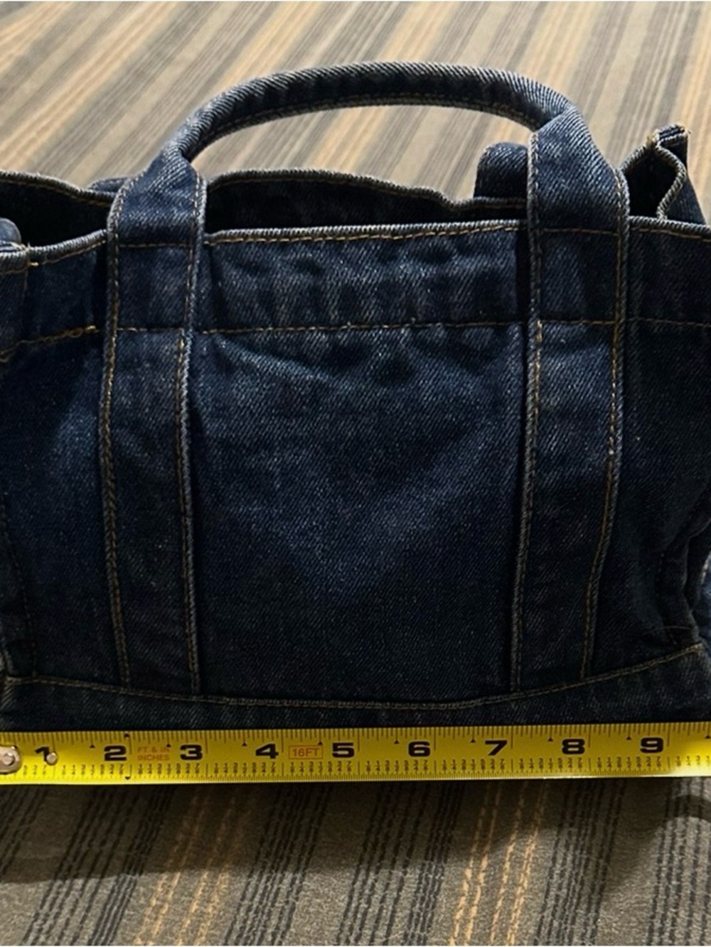 Denim Tote Bag for Men - Dark Blue
